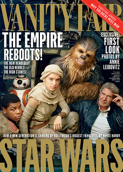Obálka Vanity Fair od Annie Leibovitz k Star Wars Episode VII - The Force Awakens