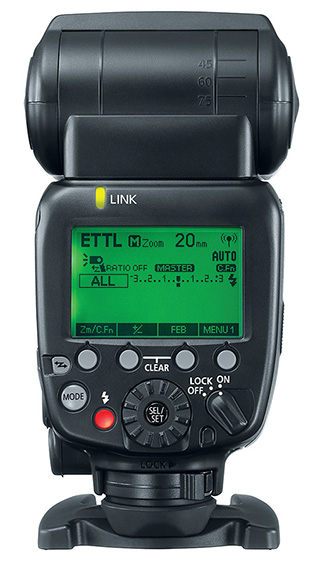 Canon Speedlite 600EX-II RT displej