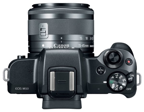 Canon EOS M50 horní strana