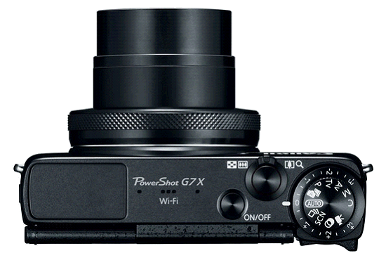 Canon PowerShot G7 X horní strana