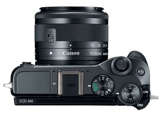 Canon EOS M6 horní strana