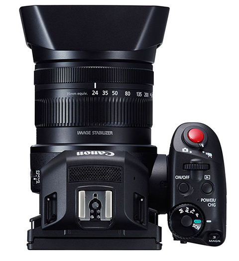 Canon XC10 horní pohled