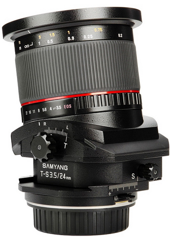 Tilt-shift objektiv Samyang T-S 24mm f/3,5