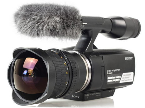 Rybí oko Samyang 8mm F3,5 pro Sony NEX-VG10