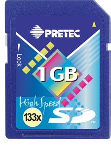 Pretec představuje 1GB paměťovou kartu SD X133