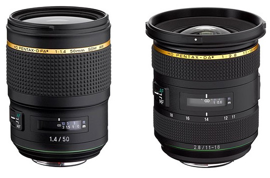 Pentax chystá objektivy 11-18mm a 50mm F1.4