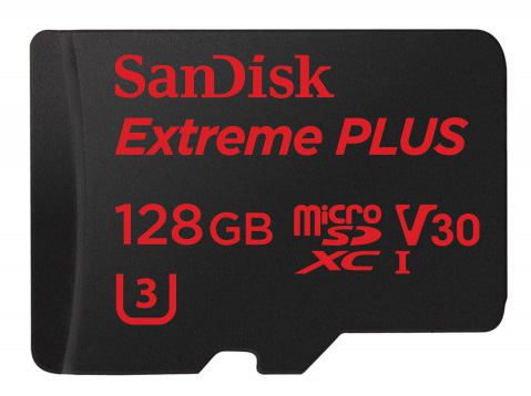 SanDisk microSDXC Extreme Plus 128GB s certifikací Works with GoPro