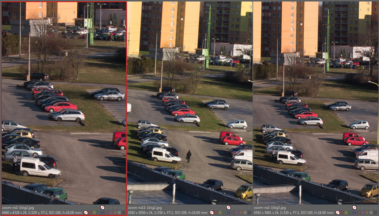 Srovnání po 6 letech, APS Samsung 14,6 MPx vs 28 MPx