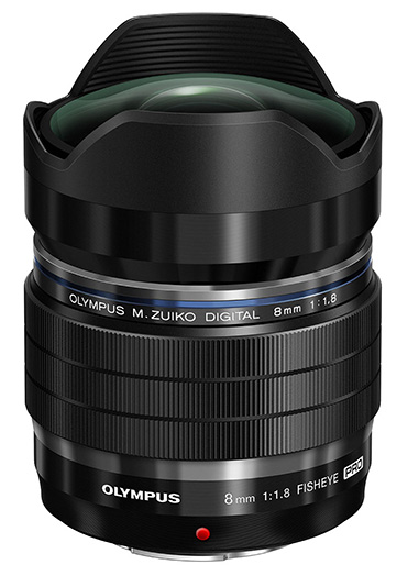 Vysoce světelné rybí oko Olympus M.Zuiko Digital 8mm F1.8 PRO