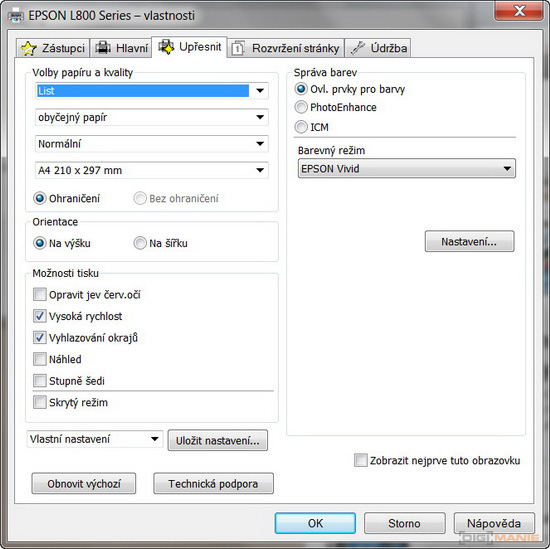 Epson L800: Fotky téměř "zadarmo"
