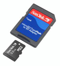 SanDisk jako vůbec první přináší 2GB microSD kartu