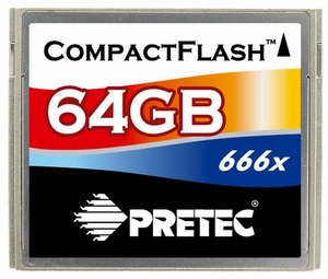 Pretec uvedl 666rychlostní Compact Flash kartu