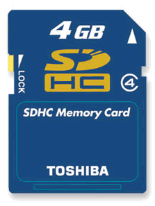 Nový standard SDHC posiluje i Toshiba