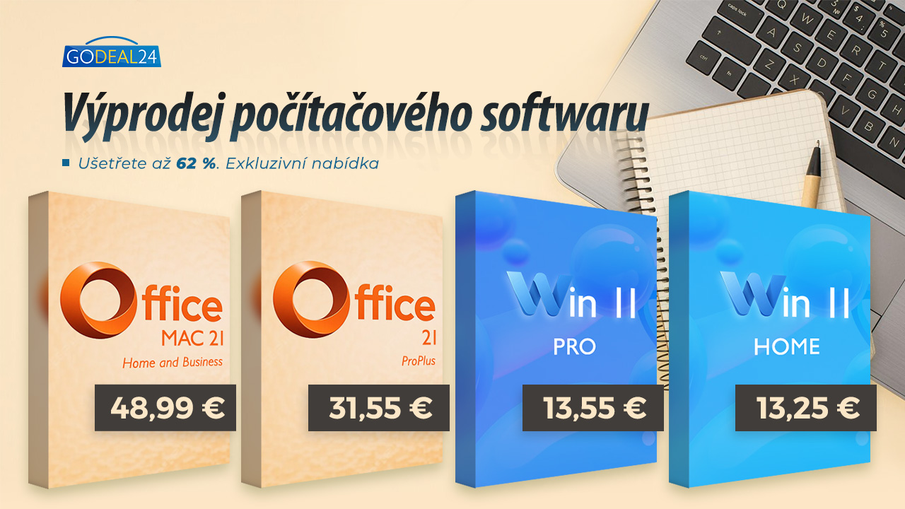 Licenční klíč k Office 2021 Pro za 31,55 € a licenční klíč k Windows 11 Pro za 13,55 €! Zaplaťte jednou a získejte přístup navždy