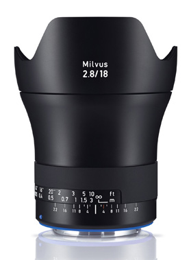 Tři nové objektivy Zeiss Milvus, 2.8/15, 2.8/18 a 2/135