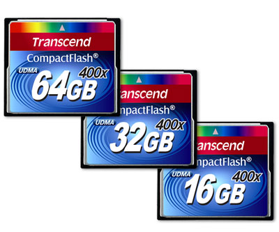 Transcend uvedl nové CompactFlash 400× karty