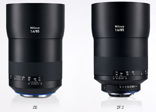 Světelné objektivy ZEISS Milvus 1.4/50 a 1.4/85