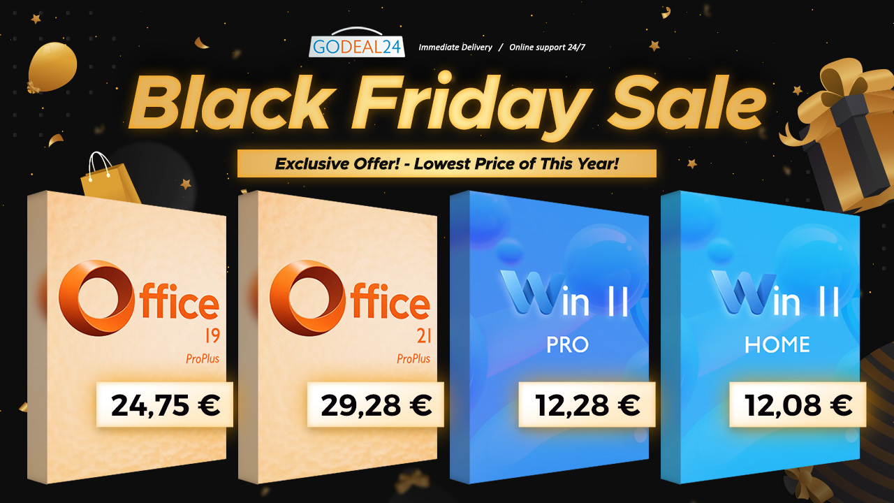 Black Friday 2025: Godeal24 nabízí doživotní licenci Office 2021 Pro za 29,28 € a Win 11 Pro za 12,28 €! Závěrečné 72hodinové odpočítávání