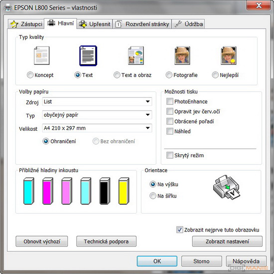 Epson L800: Fotky téměř "zadarmo"