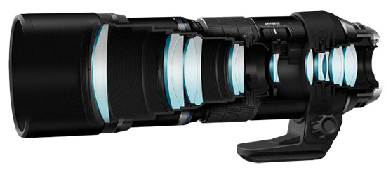 Profi teleobjektiv Olympus M.Zuiko Digital ED 300mm f4.0 IS PRO