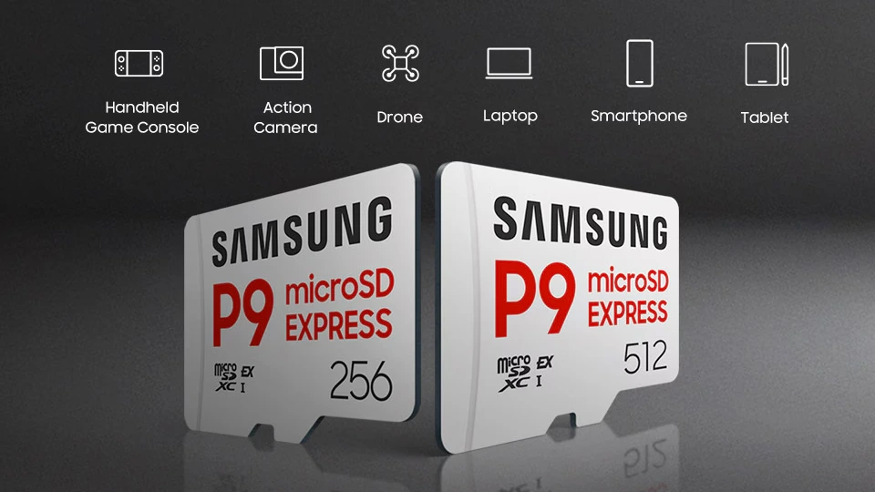 Karty Samsung P9 microSD Express s až 512 GB zamíří v březnu do prodeje