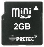 Pretec uvádí 2 GB miniSD kartu