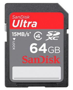 SanDisk uvedl 64GB SDXC kartu