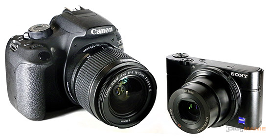 DSLR vs kompakt: Canon EOS 1200D s 18-55mm, Sony RX100