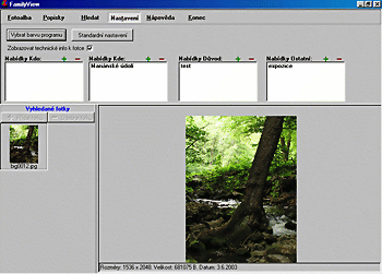 Software pro správu fotografií - Family View