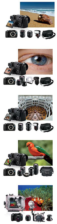 Digitální zrcadlovka Olympus E-330 bude dostupná v celkem 6 kitech