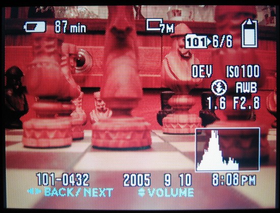 Sony Cyber-shot DSC-P200: Půlkruhová sedmička