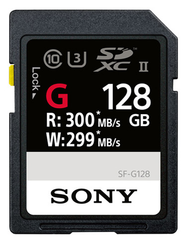 Nejrychlejší SDXC karty Sony SF-G dosahují až 300 MB/s