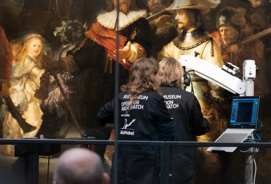 Rembrandtova Noční hlídka jako 717GPx fotka focená Hasselbladem