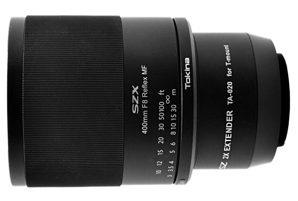 Tokina uvedla set zrcadlového SZX 400mm F8 Reflex MF s 2× telekonvertorem
