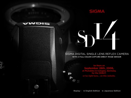 Digitální zrcadlovka Sigma SD14 s Foveon X3 čipem na spadnutí