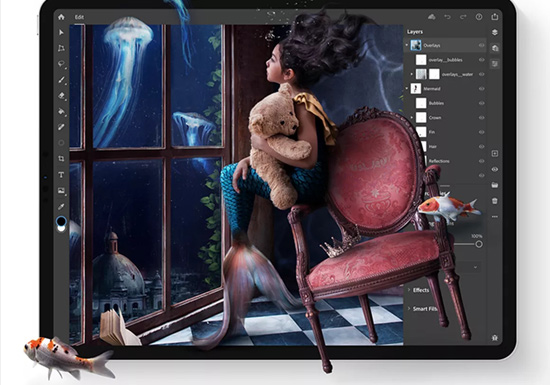 Adobe Photoshop pro iPad je tu, přináší cloudové PSDC soubory