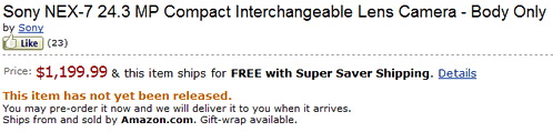 Sony NEX-7: 24 hodin od uvedení v top 5 na Amazonu
