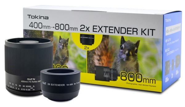 Tokina uvedla set zrcadlového SZX 400mm F8 Reflex MF s 2× telekonvertorem