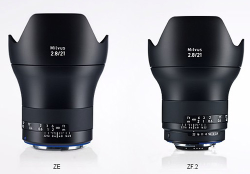 Objektivy ZEISS Milvus 2.8/21 a 2/35 pro DSLR Canon a Nikon