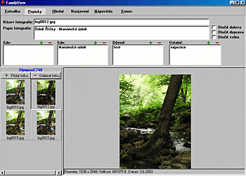 Software pro správu fotografií - Family View