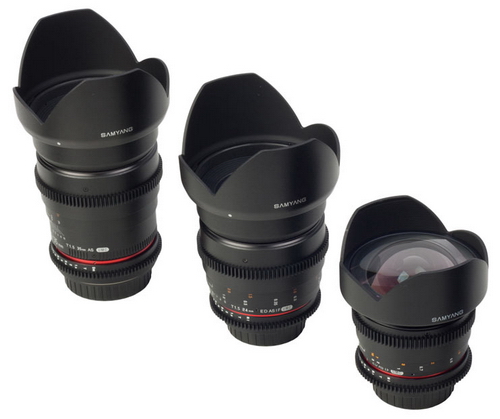 Samyang vyvinul 14mm, 28mm a 35mm objektivy pro natáčení videosekvencí