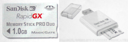 SanDisk RapidGX Memory Stick PRO Duo trumfuje v rychlosti Sony