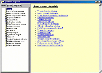Software pro správu fotografií - Family View