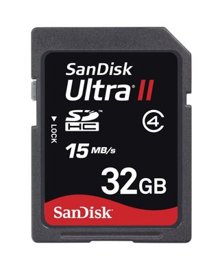 SanDisk a 32GB SDHC karta