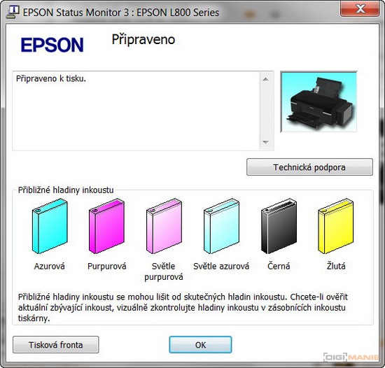 Epson L800: Fotky téměř "zadarmo"
