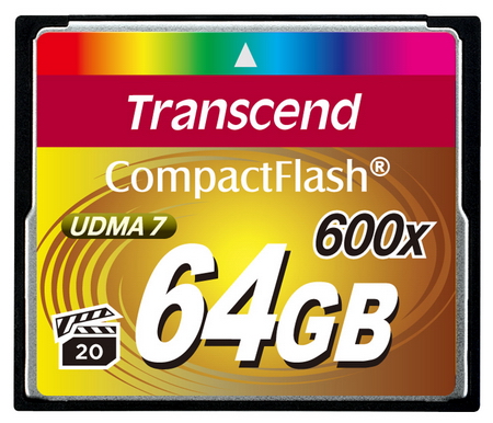 Transcend uvádí na náš trh Compact Flash 600× 64 GB