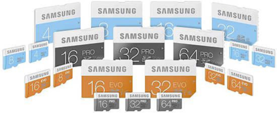Samsung uvádí nové SDHC karty Standard, EVO a PRO