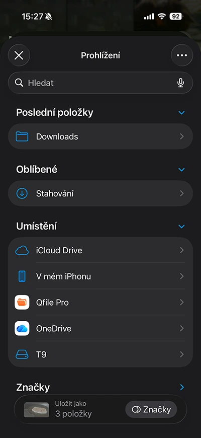 Apple iPhone 16 Pro kopírování na SSD