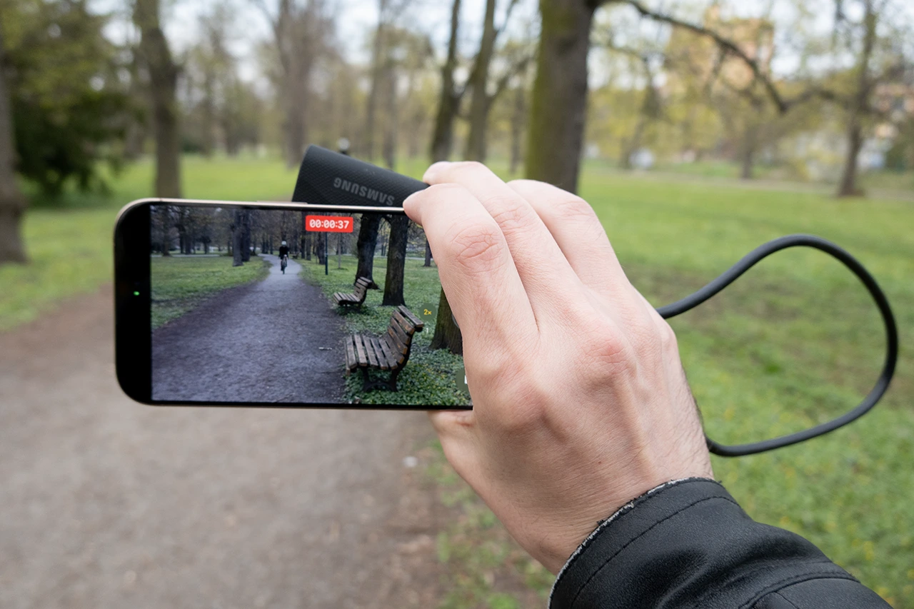 Samsung T9 SSD (natáčení ProRes videa)