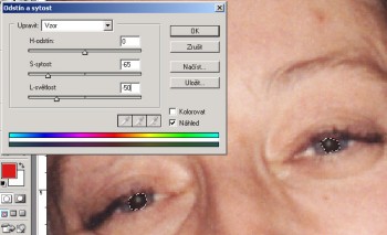 Odstranění červených očí